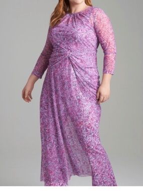 Ala Von Auersperg Jerry Sheer Mesh Topper Long Blooming Floral Print XS